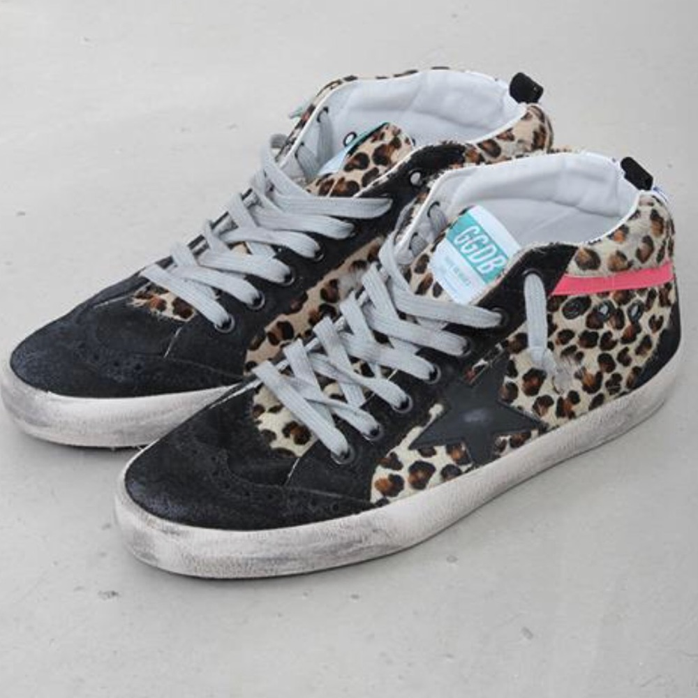 NIB GOLDEN GOOSE LEOPARD MID STAR SIZE 39 - Picture 1 of 1